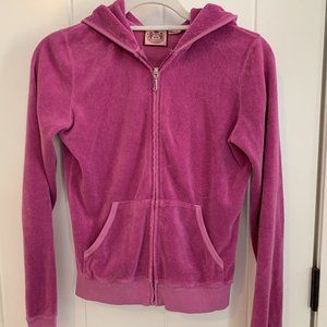 Juicy Couture Terry Cloth Zip Up (Magenta)